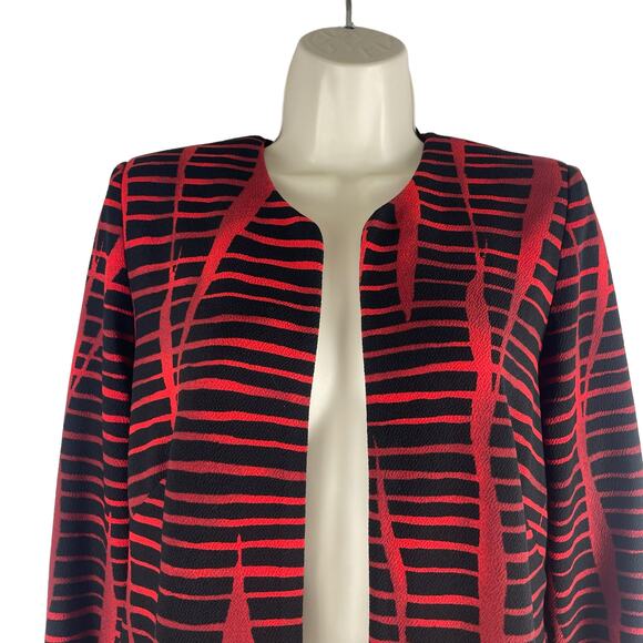 NEW Maya Brook Jewel Dress Jacket 2pcs Set Artsy Red Rhinestone Size 8 - Picture 9 of 14